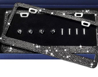 Black Diamond Ombre Swarovski Crystal Bling License Plate - Etsy