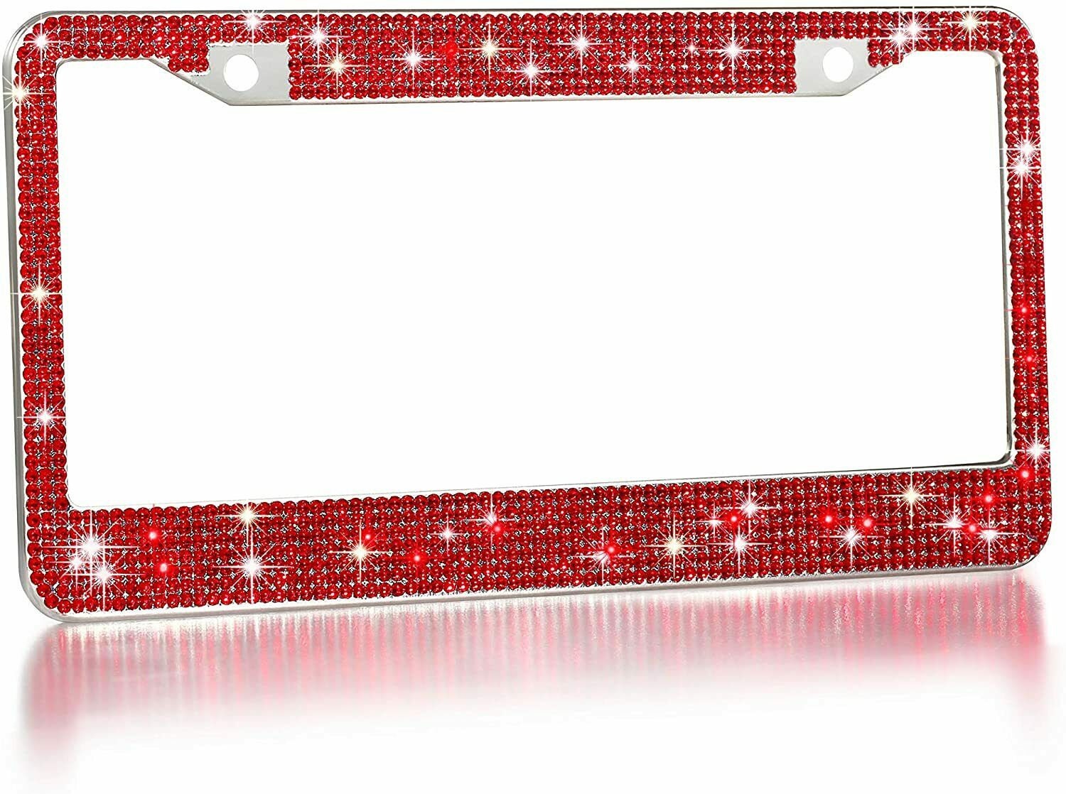 1 Ruby Red Diamond Luxury Crystal License Plate Frame Cover Etsy