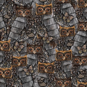 Baryard Owls - Crafted Cabin Collection by Camelot Fabrics