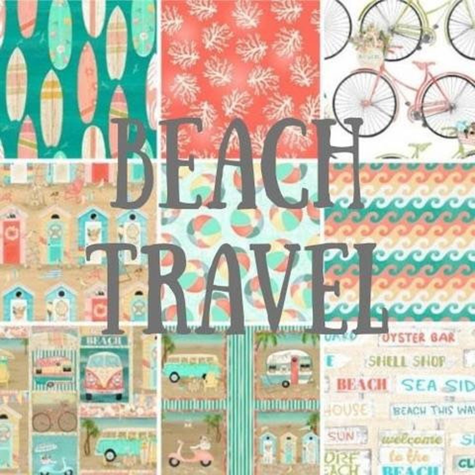 beach travel fabric