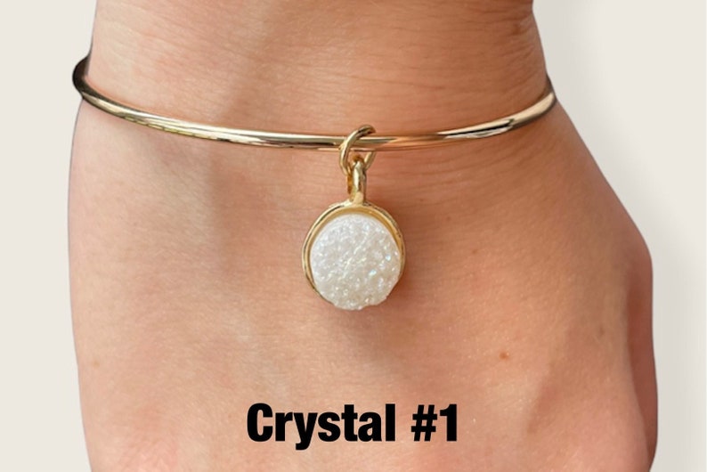Global Express direct】 Gold and Clear Druzy Crystal Adjustable Global Express direct】 Gold and Clear Druzy Crystal Adjustable