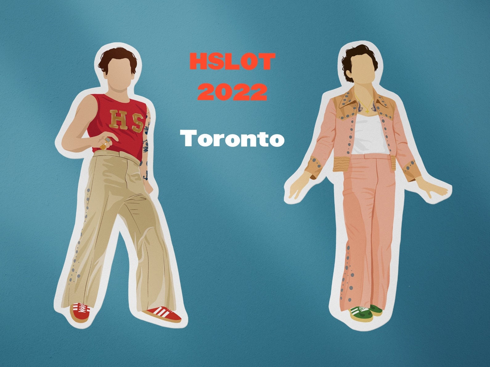 HSLOT 2022 Harry Styles Love On Tour Toronto Night 1 Outfit Glossy Illustration Stickers