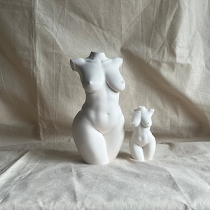 Escultura curvilínea GRANDE DE 8 PULGADAS, busto femenino, color personalizado, decoración del hogar, femenina, personalizada, cuerpo positivo, gran estado de ánimo