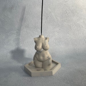 incense holder plus size statue | curvy sculpture | female bust | custom made colour| goddess| feminine | body | woman [4 inch]