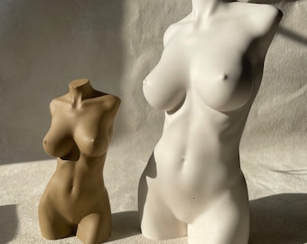 LARGE 8 INCH woman sculpture | curvy sculpture | female bust | custom made colour | personalised statue | body | big breast