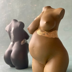 rzeźba w ciąży | niestandardowe kolory | popiersie kobiety | statua | figurka | kobiecy wystrój domu | prezent na baby shower | ciało kobiety [5 cali]