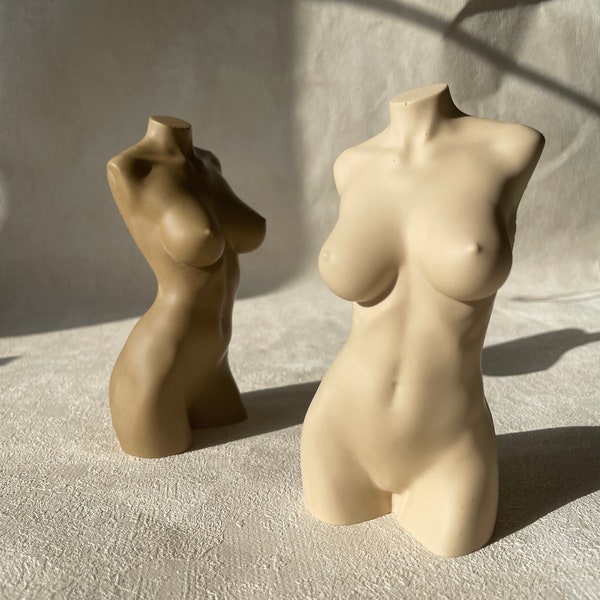 big breast body sculpture | curvy figurine | goddess statue| custom made colour| home decor | feminine | woman [5 inch]