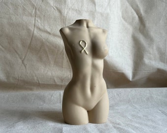 breast cancer awareness body positivity sculpture | mastectomy | survivor | customised personalised body figurine | bust [6 inch]