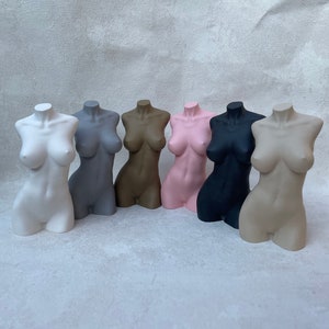 LARGE 8 INCH woman sculpture curvy sculpture female bust custom made colour personalised statue body big breast image 7