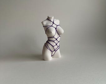 pre-made 5 inch sculpture with shibari
