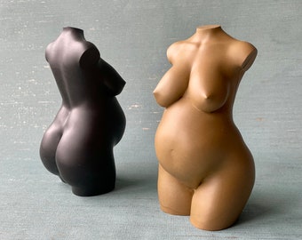 Escultura de diosa embarazada de 5 pulgadas / colores personalizados lisos / busto femenino / figura de diosa / decoración del hogar femenino / regalo de baby shower / mujer