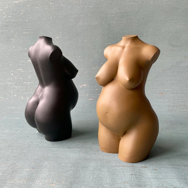 Sculpture de déesse enceinte de 5 pouces | couleurs personnalisées unies | buste féminin | figurine déesse | décoration intérieure féminine | cadeau de douche de bébé | femme