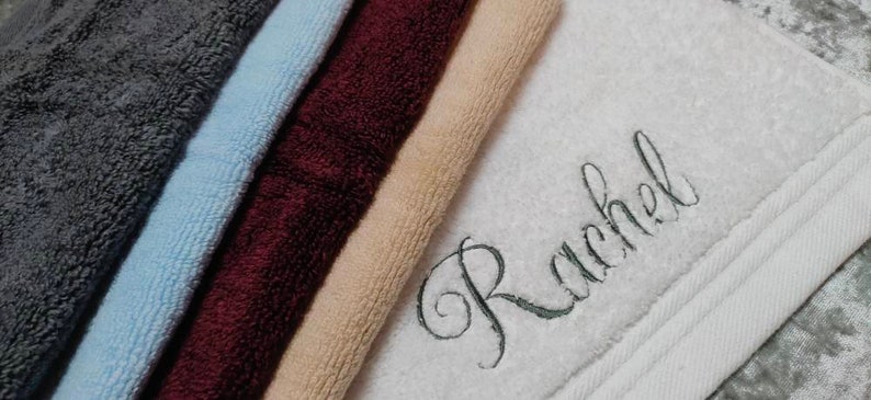 Personalised face cloth / Embroidered Towel / / luxury towel / cloth with name / face cloth / custom face cloth / Nick name / wedding role image 7