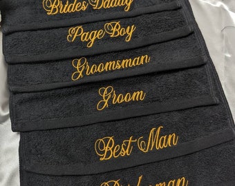 Personalised face cloth / groomsmen gifts / luxury towel / cloth with name / face cloth /  custom face cloth / Nick name / wedding role