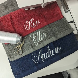 Personalised face cloth / Embroidered Towel / / luxury towel / cloth with name / face cloth / custom face cloth / Nick name / wedding role image 10