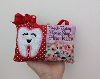 Personalised tooth fairy bag / first tooth / small tooth pillow