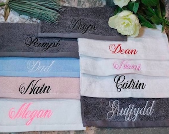 Personalised face cloth / Embroidered Towel /  / luxury towel / cloth with name / face cloth /  custom face cloth / Nick name / wedding role