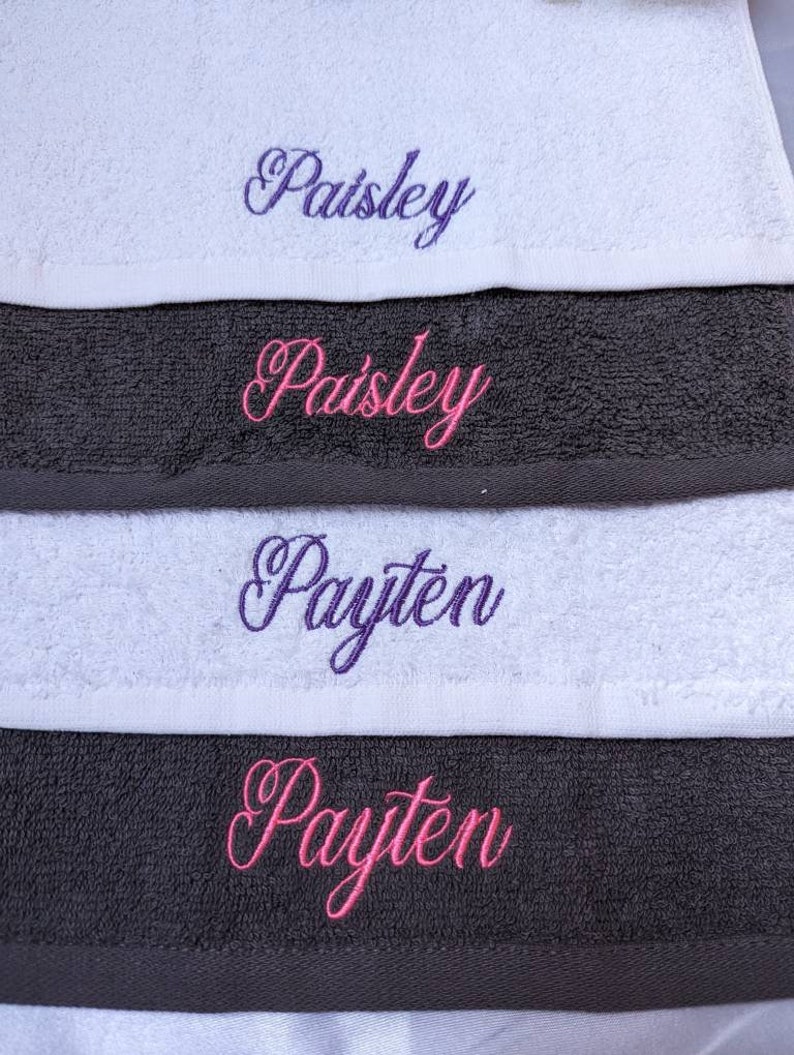 Personalised face cloth / Embroidered Towel / / luxury towel / cloth with name / face cloth / custom face cloth / Nick name / wedding role image 9