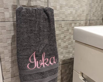 Personalised hand towel / Embroidered Towel / luxury towel / cloth with name / face cloth /  custom towel / Nick name / wedding role