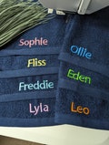 Personalised Embroidered Face Cloth: Custom Name Towel / Flannel