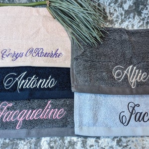 Personalised face cloth / Embroidered Towel / / luxury towel / cloth with name / face cloth / custom face cloth / Nick name / wedding role image 1