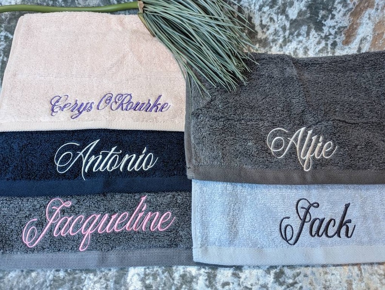 Personalised face cloth / Embroidered Towel / / luxury towel / cloth with name / face cloth / custom face cloth / Nick name / wedding role image 1