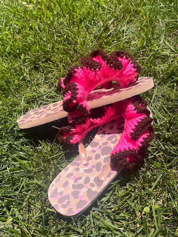 Crochet Ruffle Flip Flops DIGITAL PATTERN ONLY, Ruffleflops