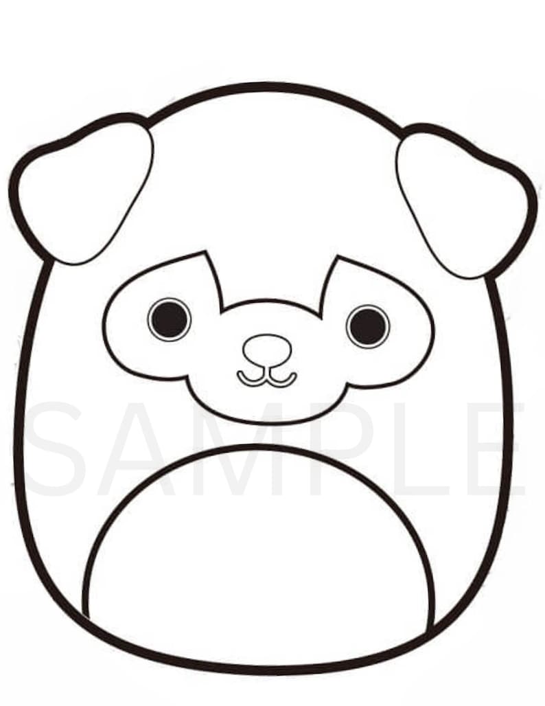 7 Squishmallow Coloring Pages: Birthday Party Activity (instant ...