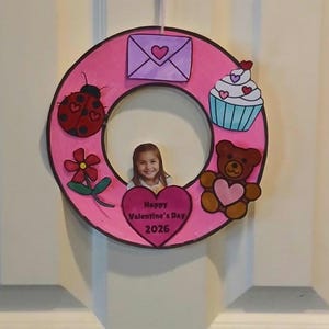 Afdrukbare ambachtelijke aandenken valentijnskrans