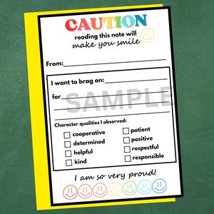 Teacher Celebration Note: Rainbow Proud of You Template (PDF Download)