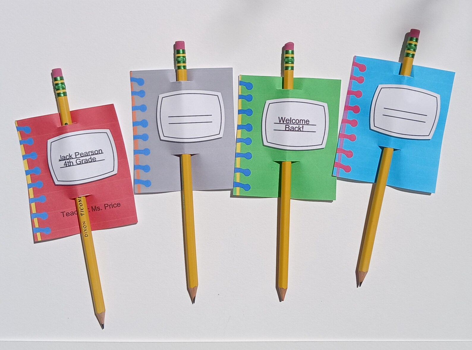Composition Notebook Pencil Toppers: Back to School Printable (PDF ...