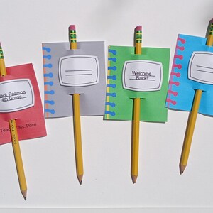 Composition Notebook Pencil Toppers: Back to School Printable (PDF ...