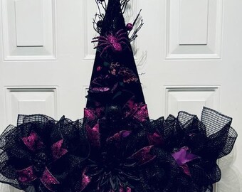Pink Halloween Witch Dress-Witch Costume Kids-Witch Hat-Celestial Dress-Pinafore Dress-Halloween Clothes