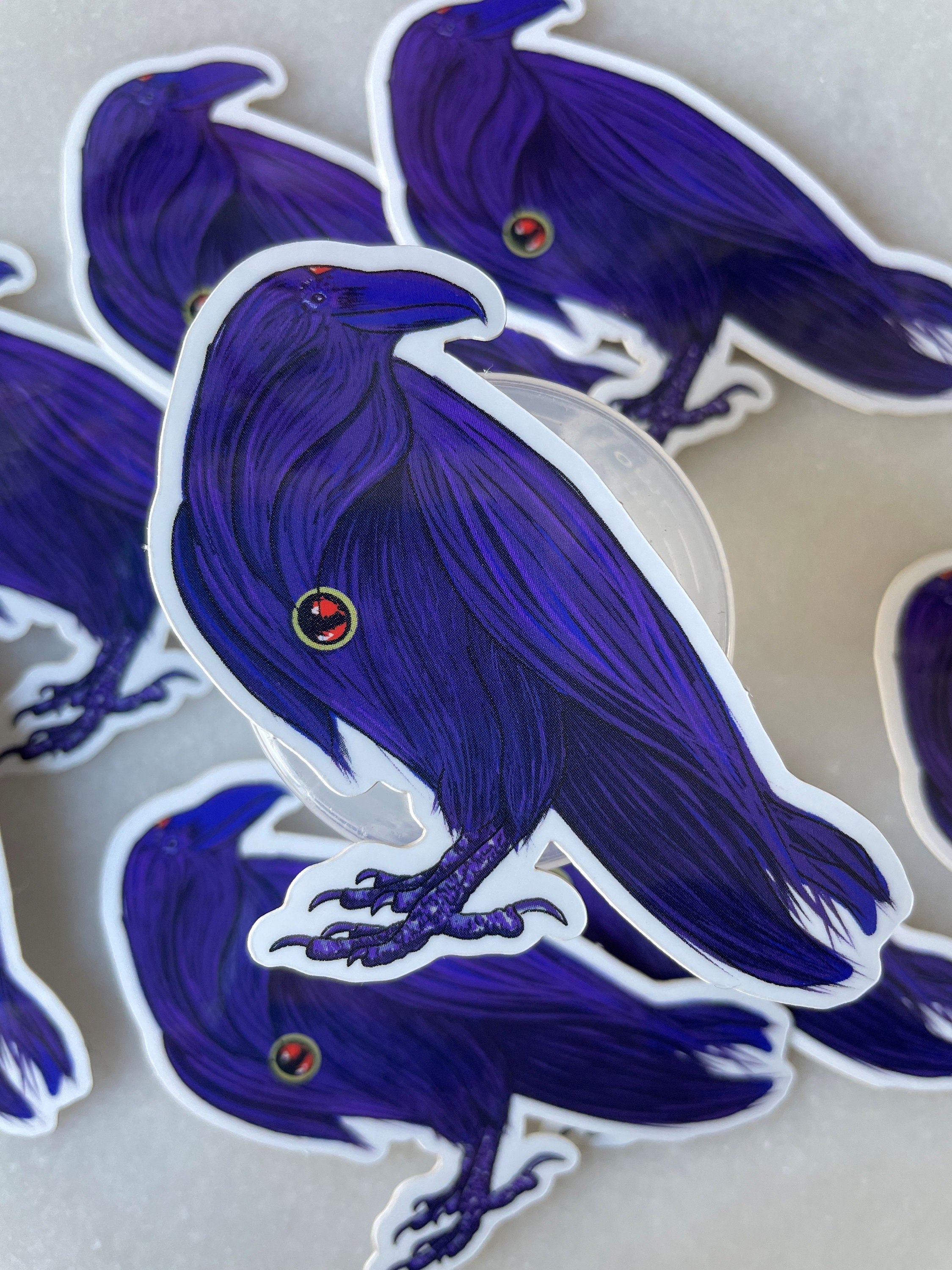 Inktober Raven Sticker - Vinyl Sticker - Raven - Teen Titans