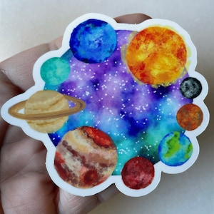 Hand Drawn Solar System Sticker: Planet Decal