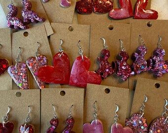 Valentine’s Day Earrings | Sparkly Hearts