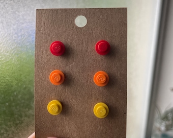 Choose Your Own Brick Stud Earrings | Unique | Express Yourself | Brick Rounds
