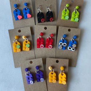Building Brick Dangle Earrings | Interlocking Bricks | Teachers | Fun and Expressive