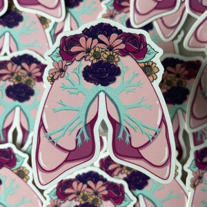 Lungs Sticker | Flowers | Breath | Death