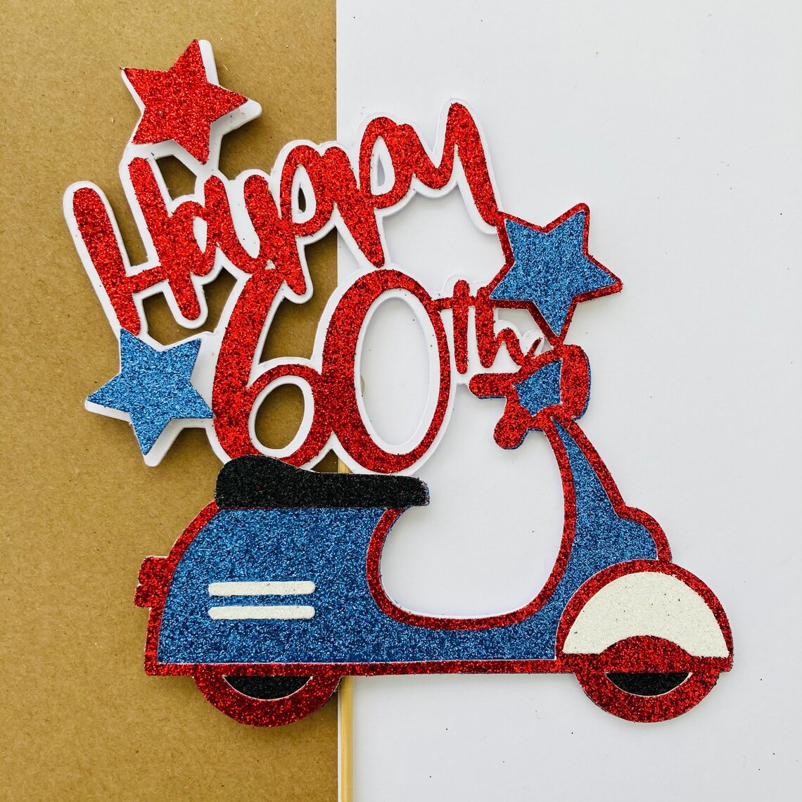 Lambretta scooter cake topper Etsy