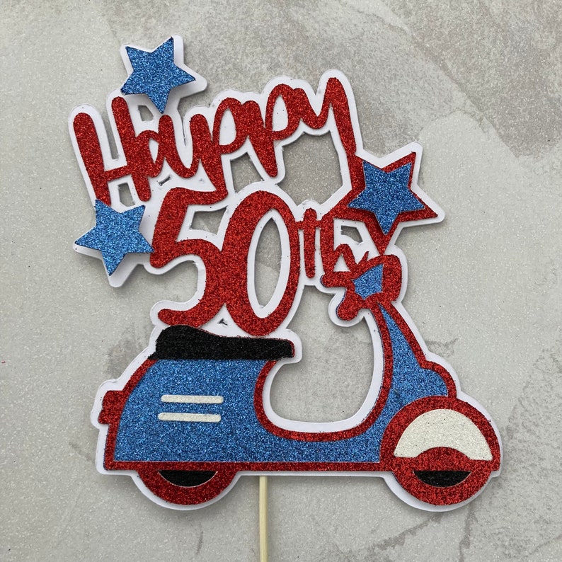 Lambretta Scooter Cake Topper Etsy UK