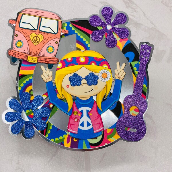 Hippy cake topper