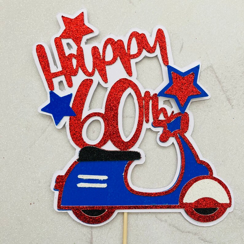 Lambretta Scooter Cake Topper Etsy UK