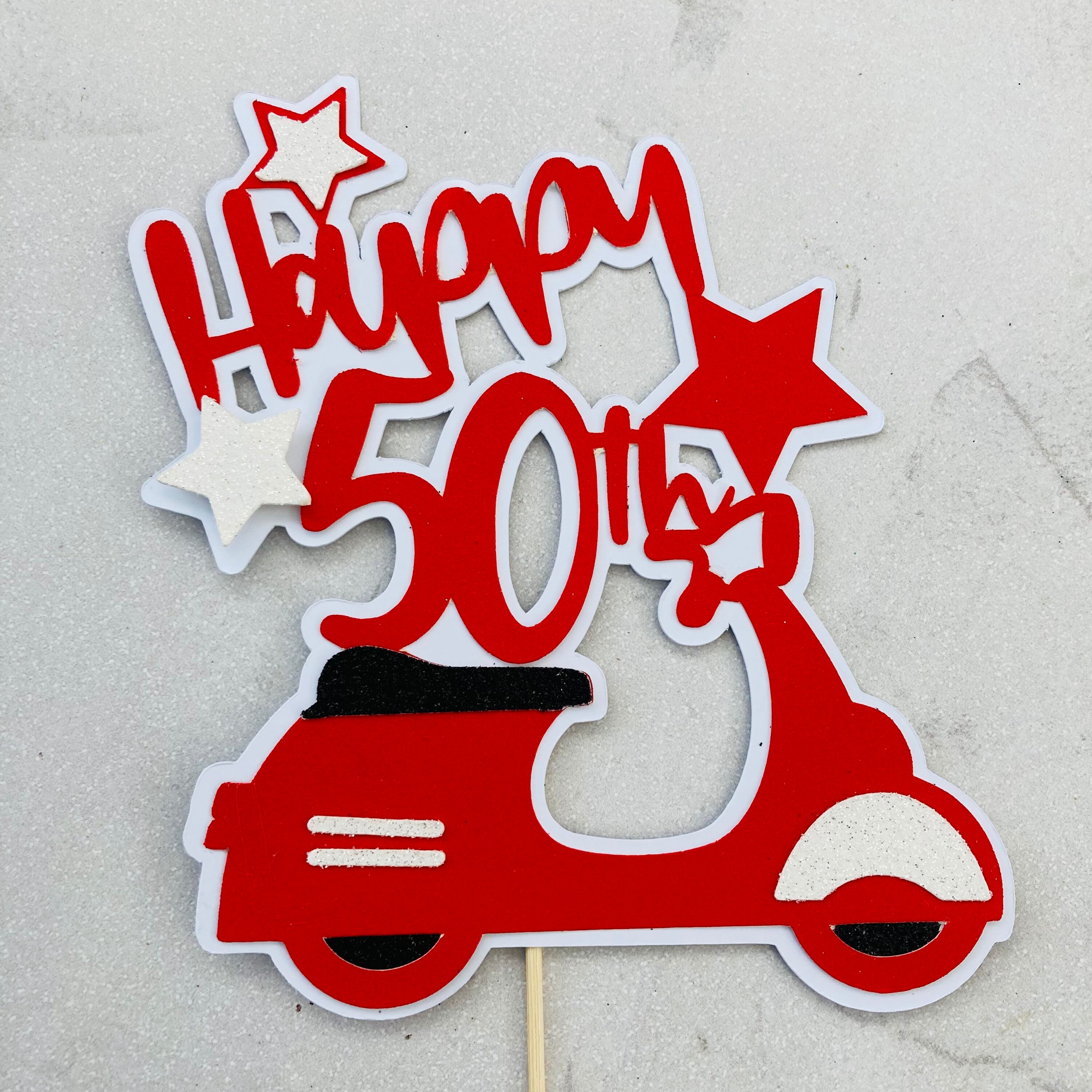 Lambretta Scooter Cake Topper Etsy UK