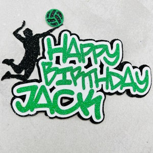 Volleyball themed Cake Topper