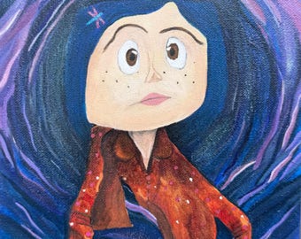 Coraline Painting , Coraline Jones , Coraline and The Secret Door Painting.