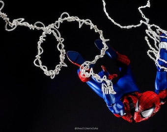 Bendy Webz schaal 1/12 en aangepaste Spider-Man-effecten 1/6: extra lang (set van 2)