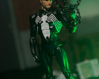 Bendy Webz: Venom, extra lang, zwart, custom webbing, schaal 1:12, set van 2