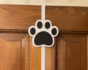 Pet Wreath Hanger, Pawprint Wreath Hanger, WHITE Metal Wreath Hanger, Wreath Hook for Front Door, Wreath Hook, 15 inch Wreath Hanger