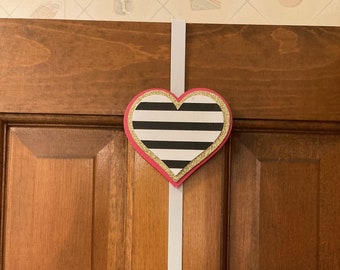 Heart Wreath Hanger, WHITE Wreath Hanger, Wreath Hook for Front Door, Wreath Hook, 15 inch Wreath Hanger, White Hanger Over the Door